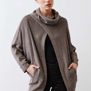 NWT Ruti Wrapped Up Cocoon Knit Pebble Gray Cardigan Sweater Retail $319